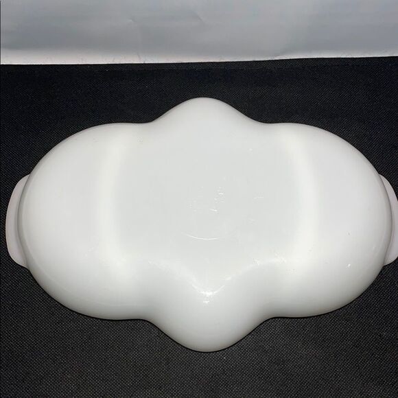 Vintage Fire King White and Gold Serveware Platter - Picture 8 of 12